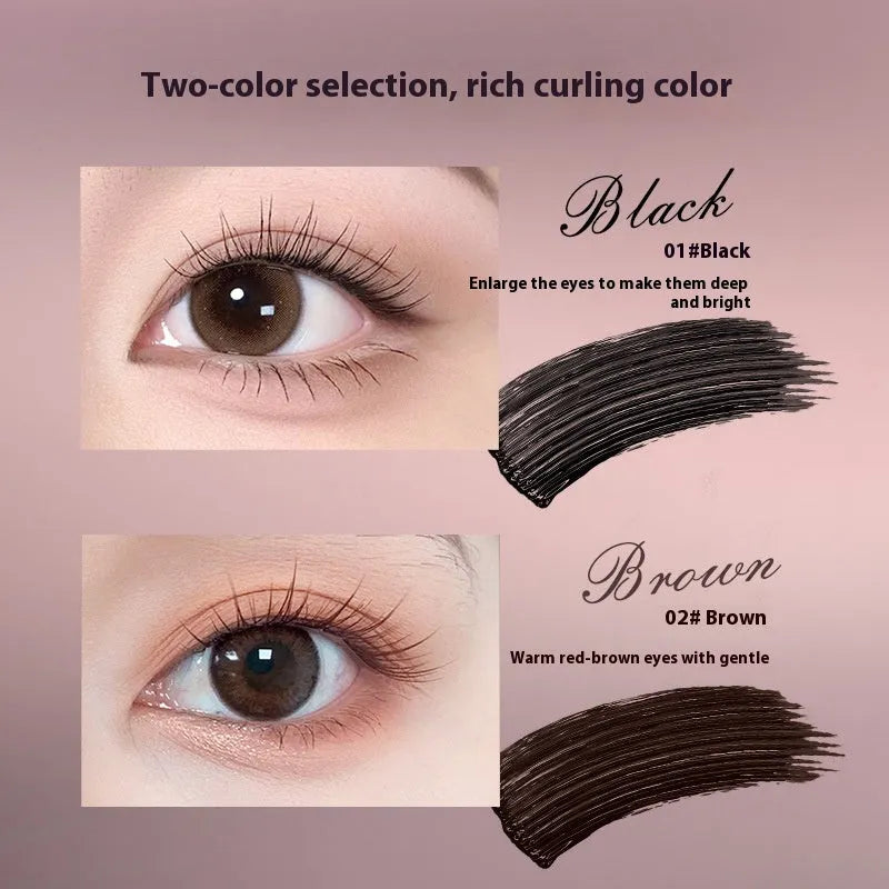 Mascara Long Curling Long-lasting Setting tube in black and brown shades for long-lasting curl