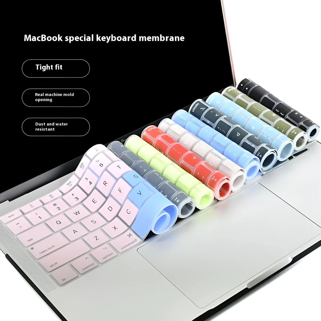 Silicone keyboard cover for MacBook Air and Pro with high-definition printed keys