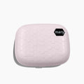 Automatic cleaning machine electric ultrasonic flushing instrument for invisible glasses in pearl white, blue, or pink, measuring 85x65x30mm