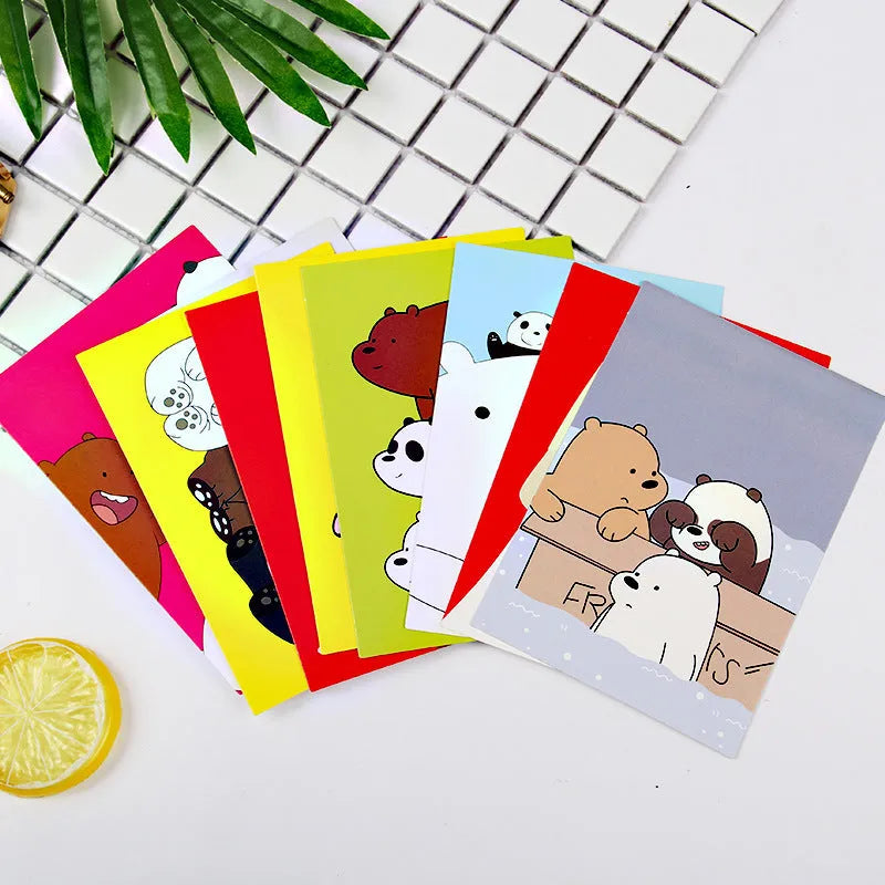 Set of 9 Japanese-style postcards featuring ink painting, cat, and worldwide designs for multiple occasions