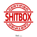 13x12cm creative vinyl car sticker showing ten colour options including metallic and glitter finishes