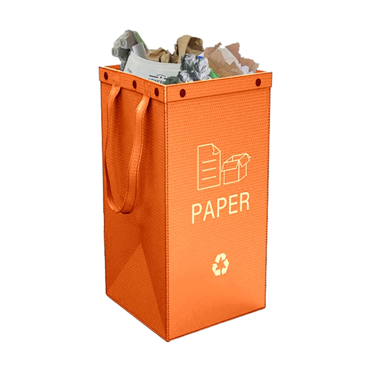 40-litre waterproof handbag with waste segregation compartments measuring 30x50x30cm in PP material
