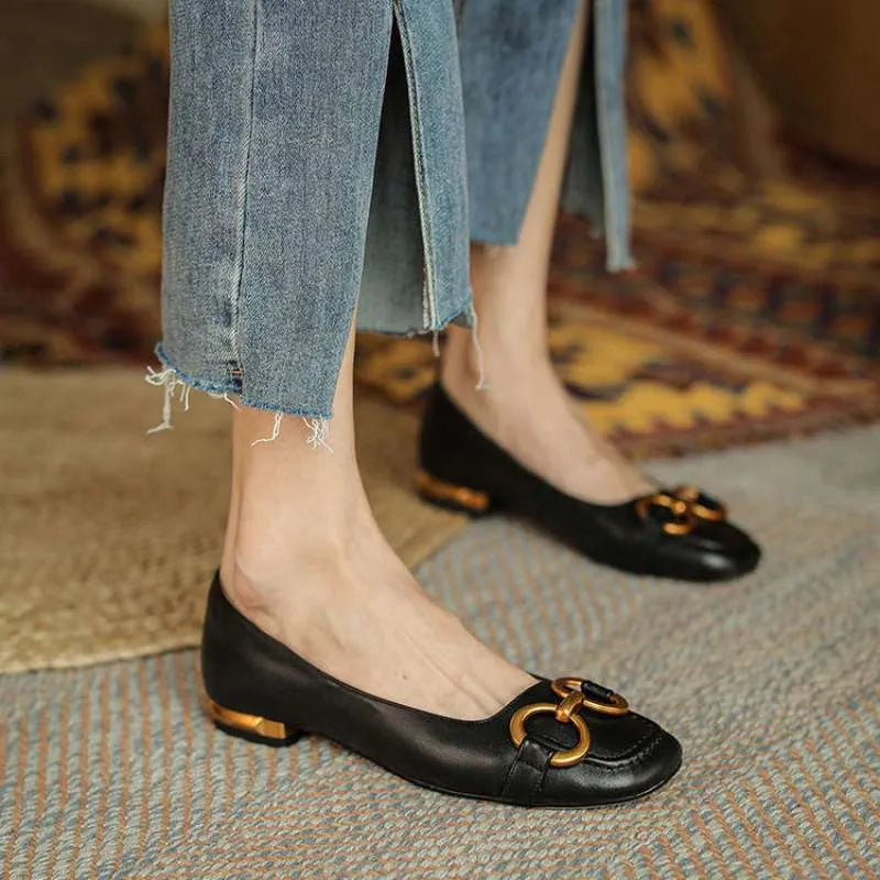 Wanwan Lei style Mary Jane pumps with square toe, shallow mouth cut, and over 8cm heel in various colours