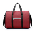 Cylinder travel bag in black with zipper pocket and waterproof Oxford cloth material