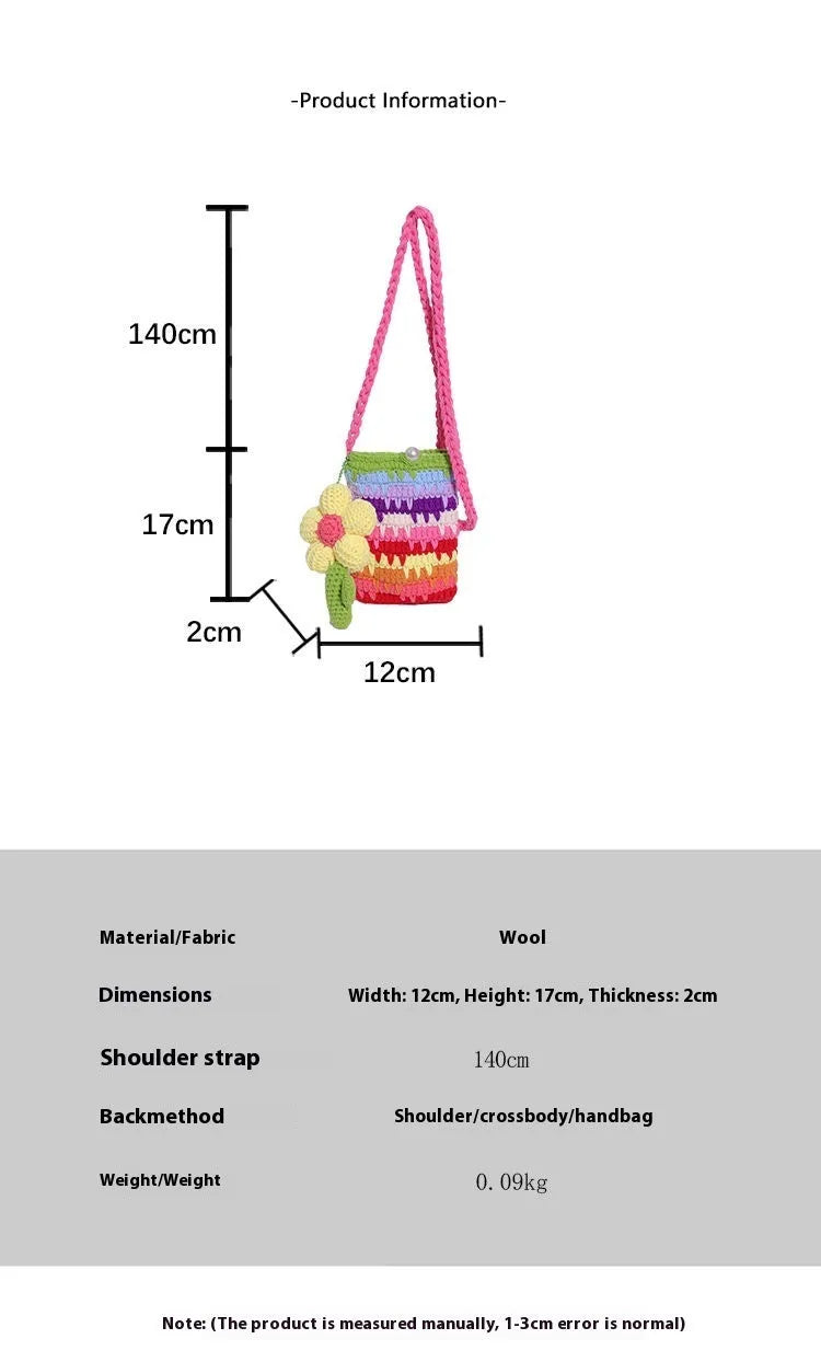 Soft plush baomaoxian mobile phone charm with floral decoration and a shoulder strap.