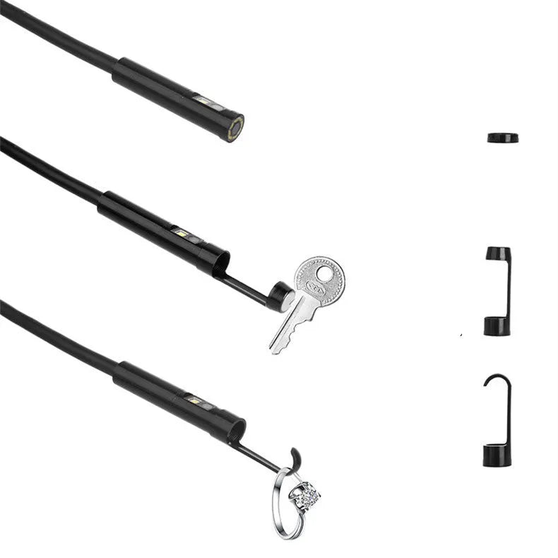 Wireless endoscope dual lens mini camera with 5.5mm and 8mm probes, IP68 waterproof, 20m length, HD resolution