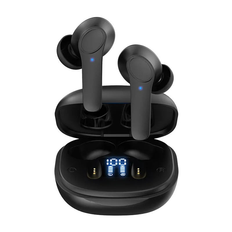 Wireless Bluetooth-compatible in-ear translation earphone in white or black ABS with touch control