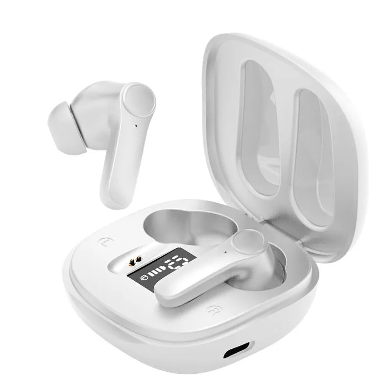 Wireless Bluetooth-compatible in-ear translation earphone in white or black ABS with touch control