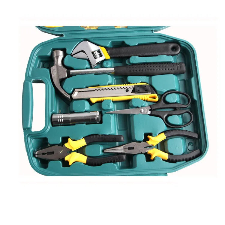 27-piece car emergency tool kit in a tool box, malleable iron, dual-use for home and car maintenance