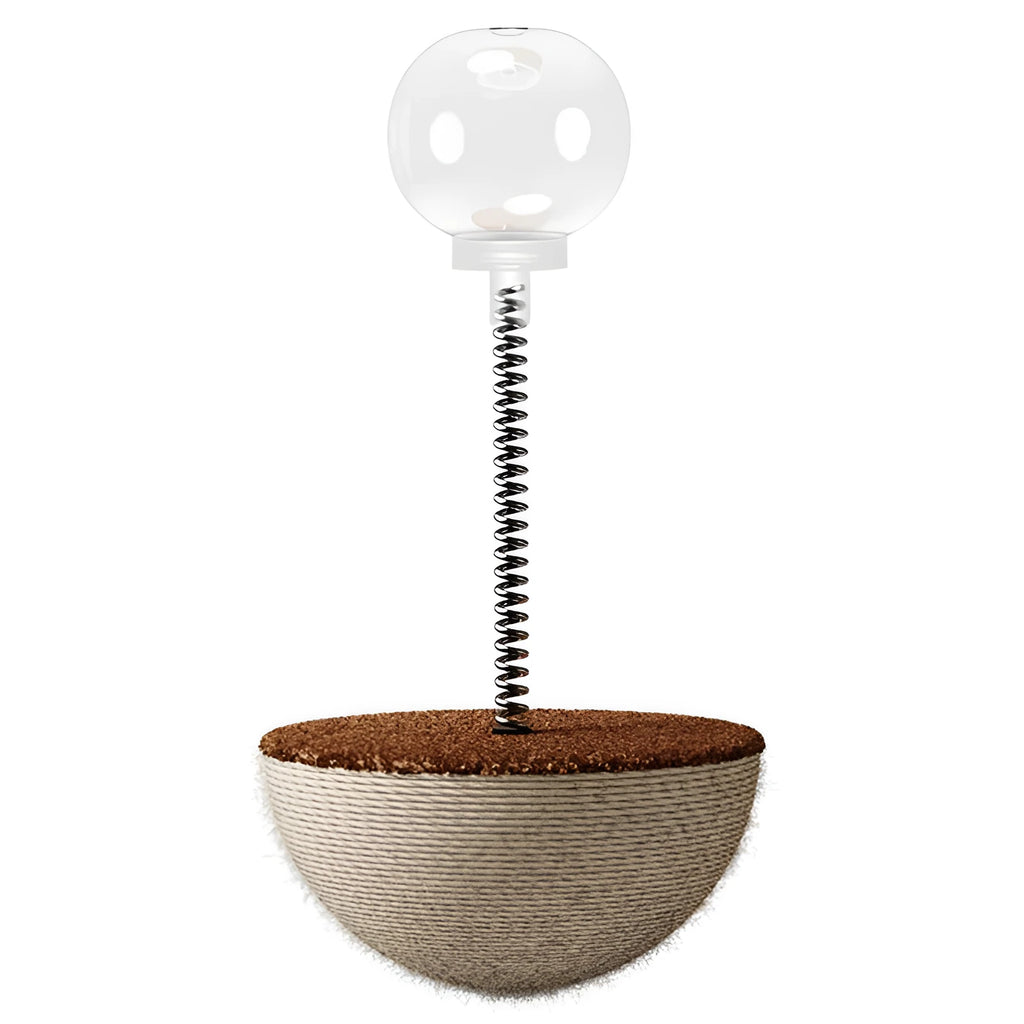Automatic balancing cat interactive puzzle feeder toy for slow feeding with tumbler design