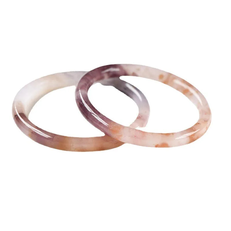 Violet jade women's bracelet with geometric design and size options