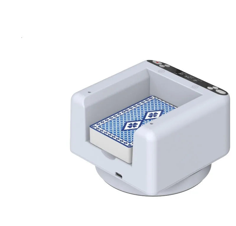 Third generation automatic card dealing device with plastic housing for poker games