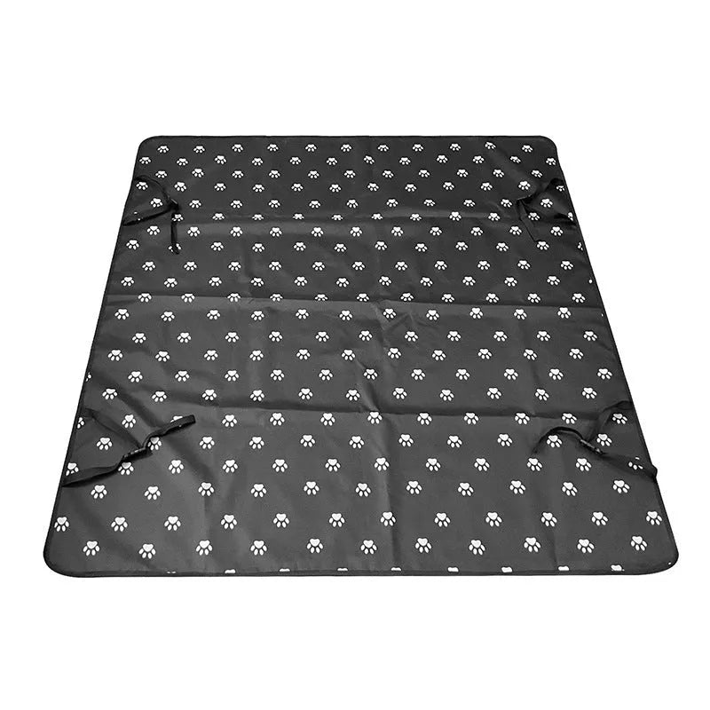 Cloth car pet mat for rear seat with water resistant dog protection in multiple colour patterns