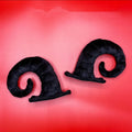 Composite fibre motorcycle helmet demon horn ornaments in four colour options