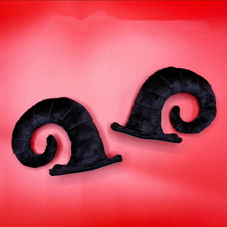 Composite fibre motorcycle helmet demon horn ornaments in four colour options