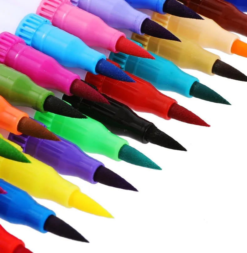 Ink water colour pen set in multiple colour options for artistic blending and promotional use
