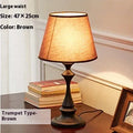 Retro bedside lamp with alloy body, adjustable LED lights, and optional 25x48cm speaker on a table