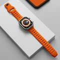 Fluoro rubber watch strap for Apple Watch with T buckle in multiple colours