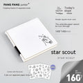 Square paper small white note girl heart diary with checkered pages, 148x148mm size, and colourful cover options