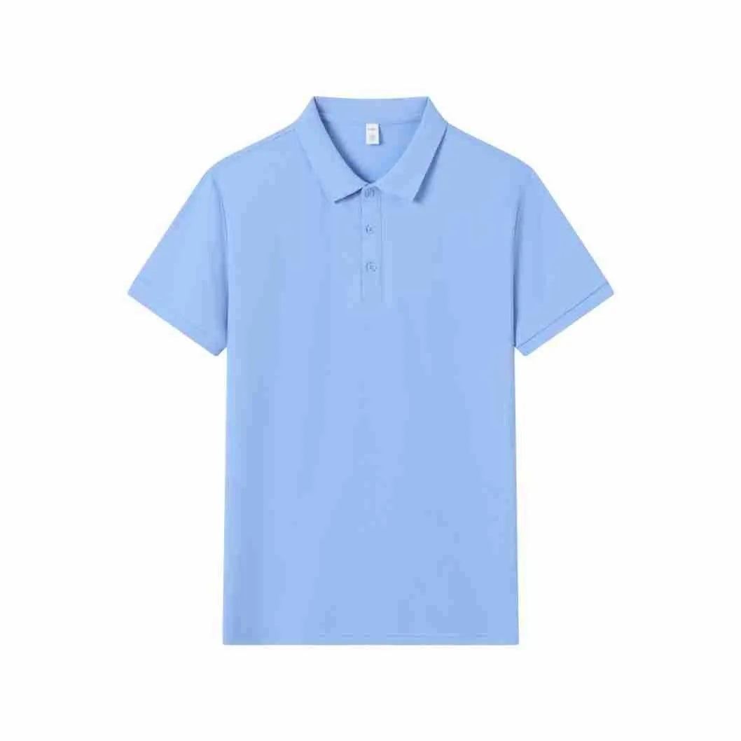 7A Antibacterial Business Lapel Polo Shirt Short Sleeve in Black, White, and Navy Blue