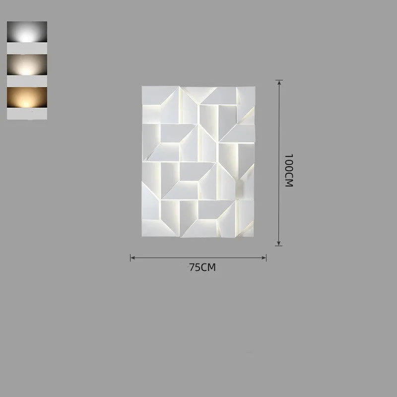 Nordic art wall lamp with iron shade in modern simple design