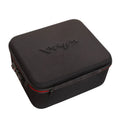 Black Nintendo game console storage bag with EVA shell and velvet lining, 29x25x13cm