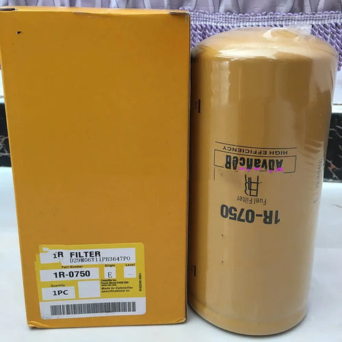 1R-0750 diesel fuel filter element with filter paper construction for 120°C operating temperature