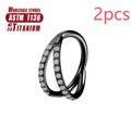 Titanium alloy nose ring with 1.2mm gauge showing silver colour option and precise measurements