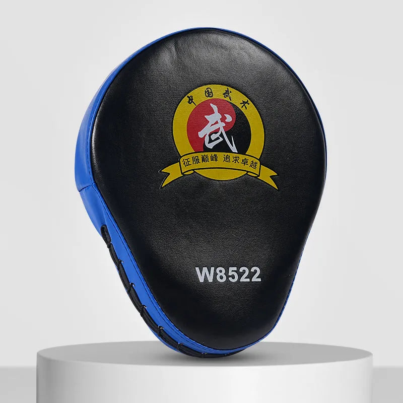 Boxing hand targets for Sanda Muay Thai training with curved and flat designs in multiple colour options