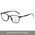 Anti blue light colour changing multifocal reading glasses with polycarbonate lenses in various frame designs