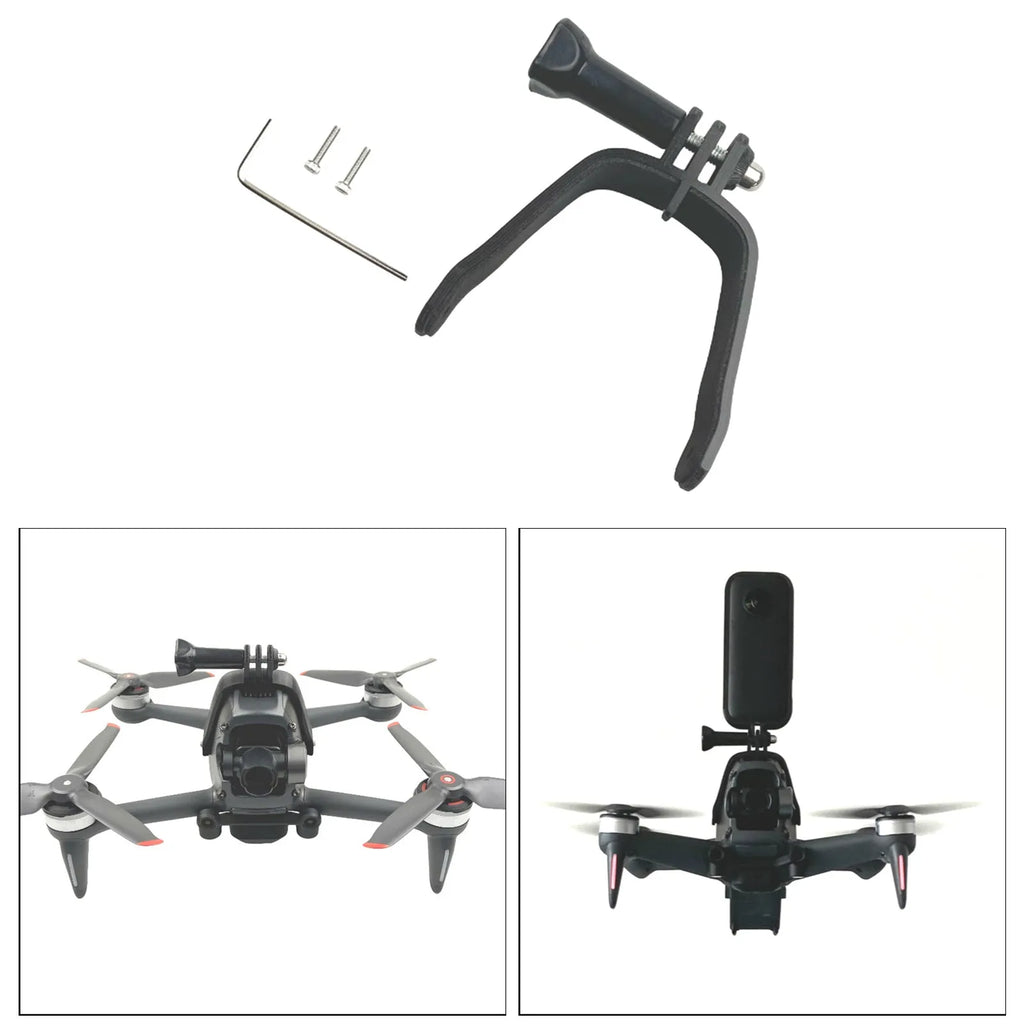 FPV top expansion bracket for action cameras measuring 70x70x20mm with soft sponge contact pad