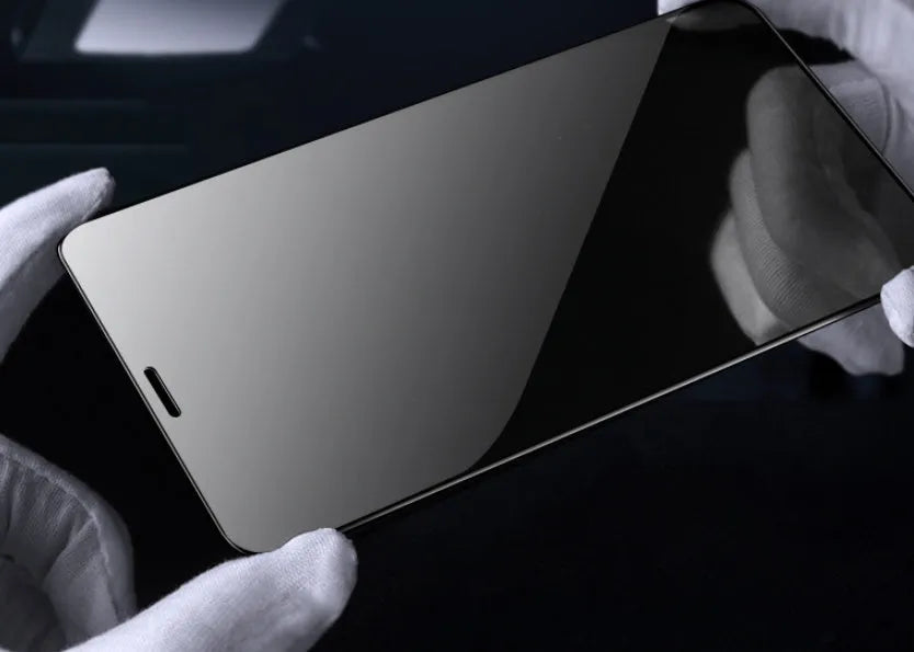 Samsung smartphone tempered glass screen protector showing full coverage edge-to-edge design