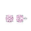 S925 sterling silver rose stud earrings in 6mm and 8mm sizes with floral design