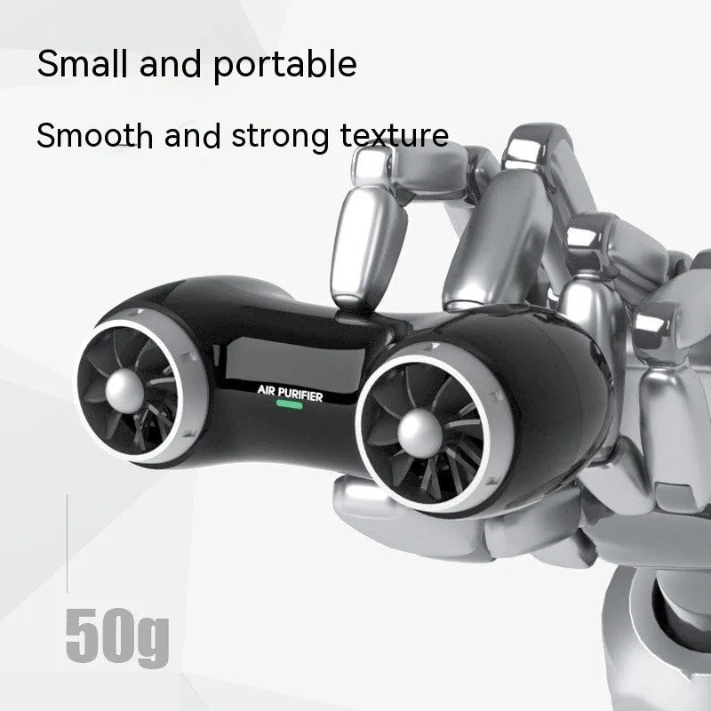 Black car anion purifier with compact design for vehicle mounting with Type-C cable