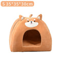 Machine washable cloth cat bed in small medium large sizes for autumn winter use