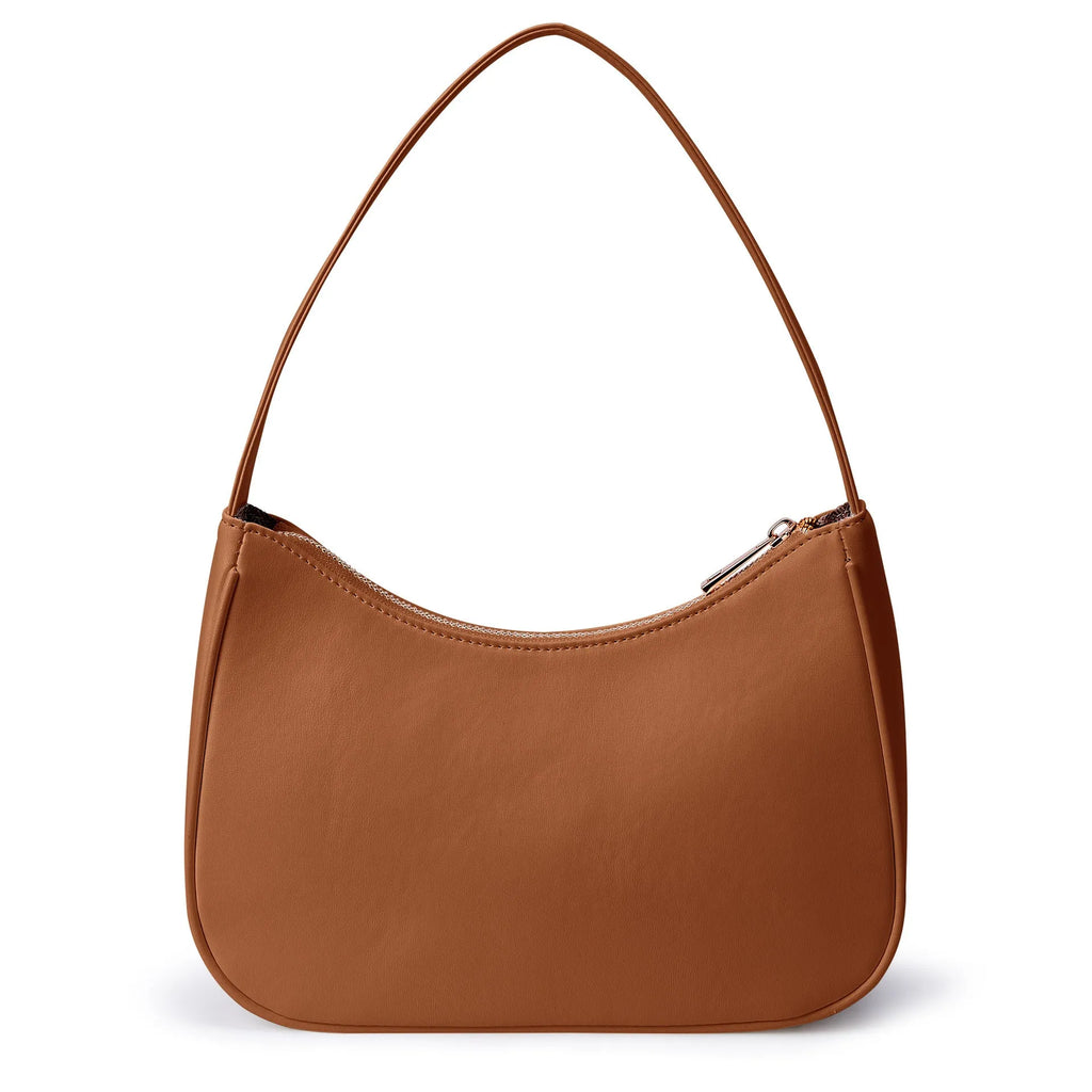 Retro style waterproof PU shoulder bag with an adjustable strap, shown in a selected colour.