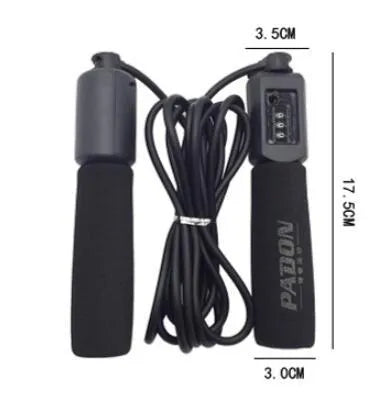 Rope skipping fitness rope with 3m length, PS PP PCV materials, sponge handles, in various colours
