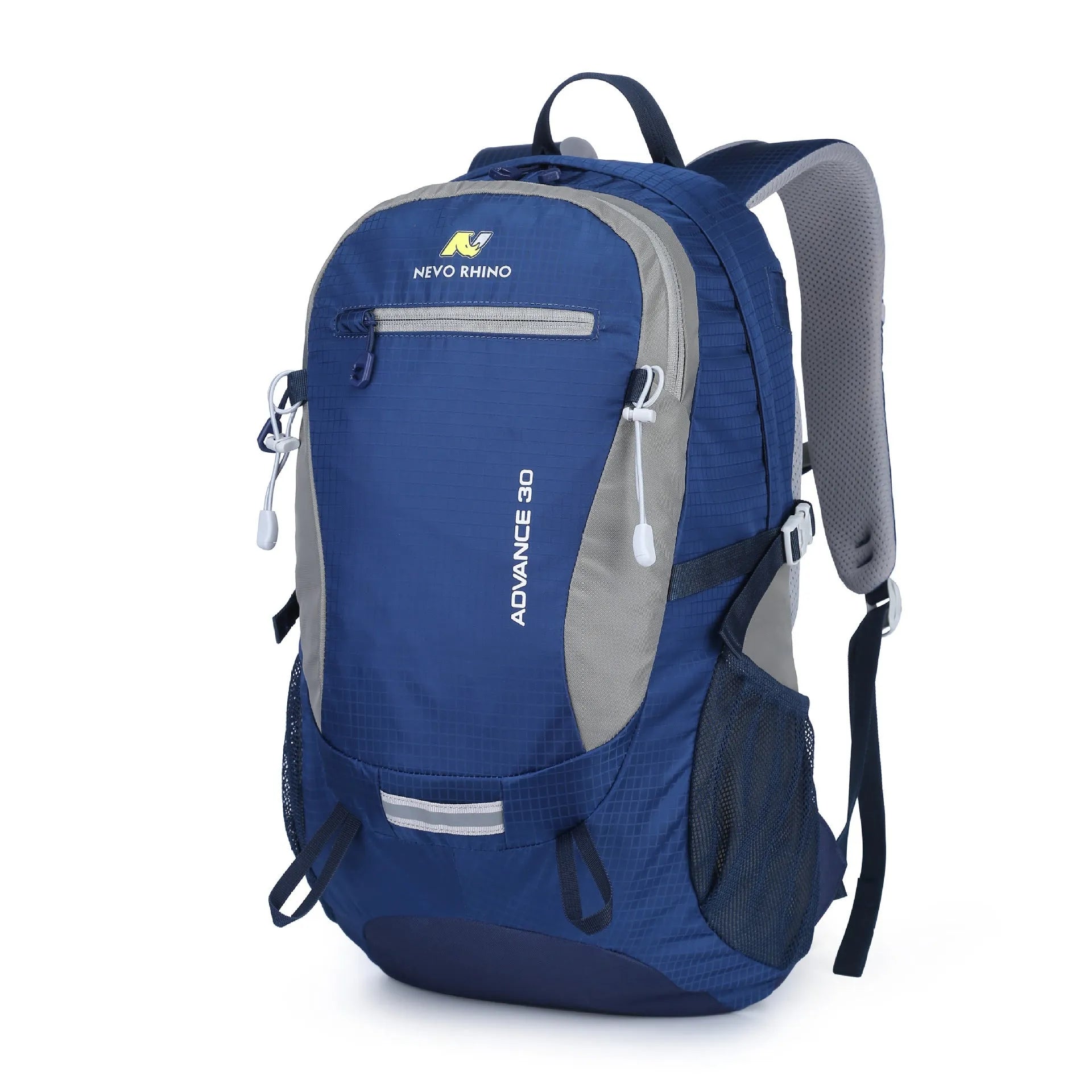 30 litre waterproof nylon backpack for outdoor sports in dark green colour with airpillow straps