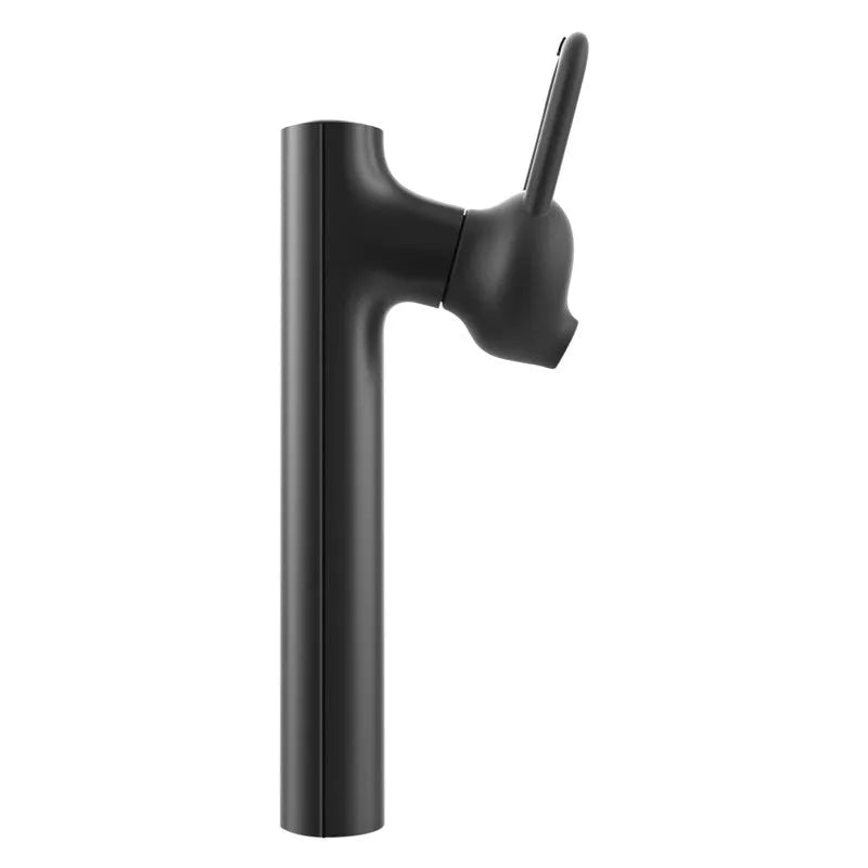 Compact black wireless Bluetooth headset showing 5.6cm length