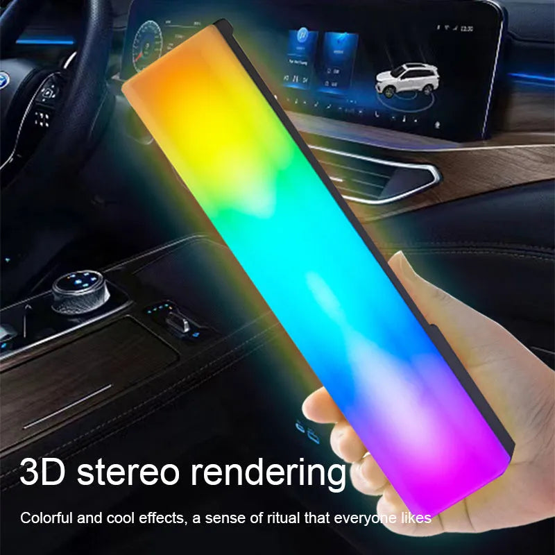 Compact 5.2cm × 4.5cm × 24.5cm RGB table lamp with voice-activated colour changes for gaming decor