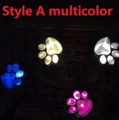 Black bear paw-shaped solar garden lights with solar panel, measuring 9cm, for outdoor pathway decoration