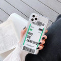 Ticket phone case with graffiti design for iPhone models