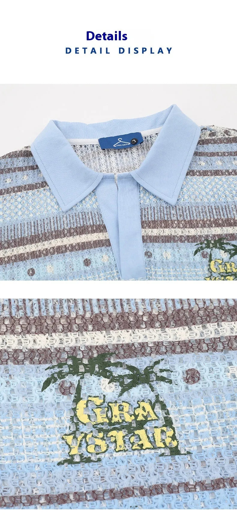 Men's printed casual shirt with loose fit and short sleeves in yellow or blue