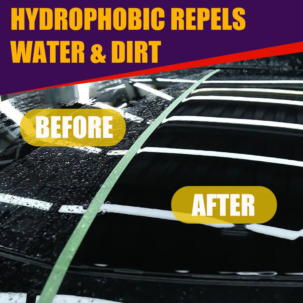 Purple automobile nano coating agent spray bottle with microplated crystal formula for car surface protection
