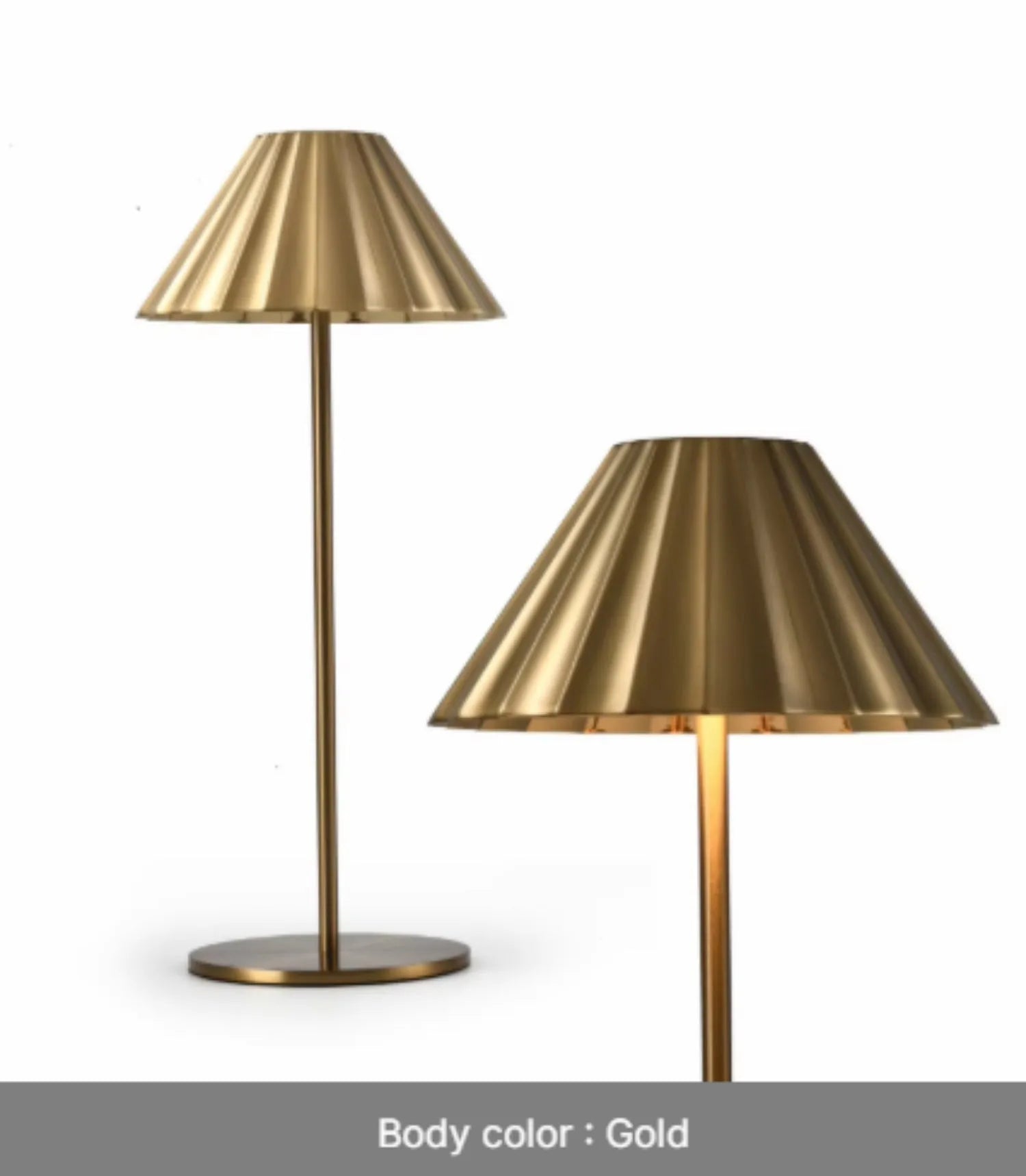 Alloy desk lamp in black with touch dimming and USB‑C charging port