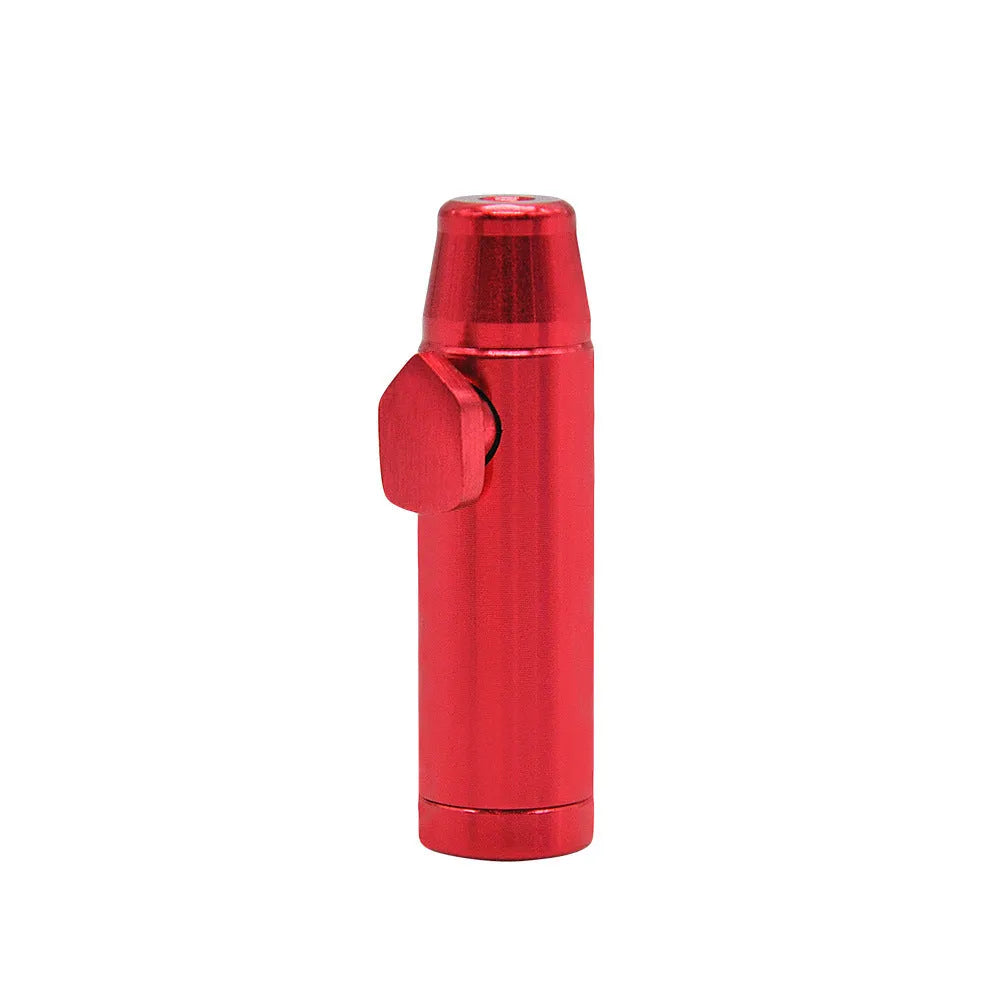 Aluminium alloy cigarette holder with bullet snuff pipe design in multiple colours.