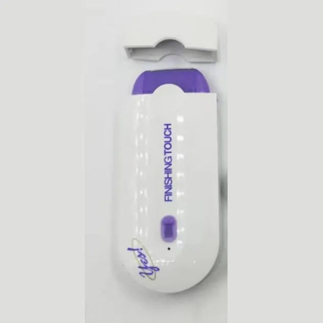 Finishing Touch electric hair removal instrument with Sensa-Light head and accessories on white background