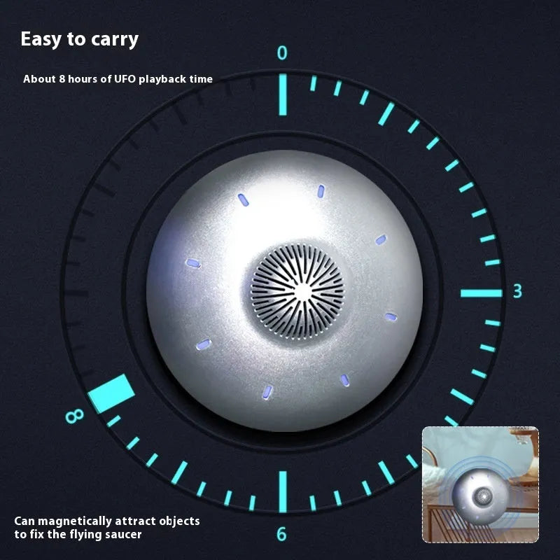 Automatic lifting magnetic levitation Bluetooth speaker in automatic lifting audio colour.