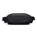 Black men's messenger bag with cross-body strap, Oxford cloth exterior, and street-trend design
