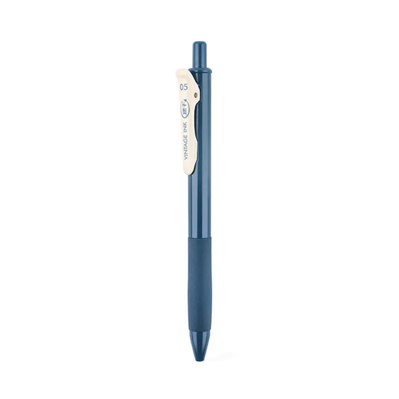 Retro colour gel pen set with 0.5mm tip and plastic body in assorted colours